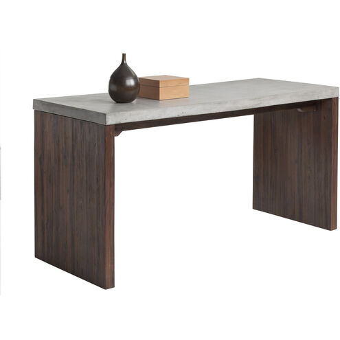 Madrid 59 X 23.5 inch Grey / Medium Brown Desk